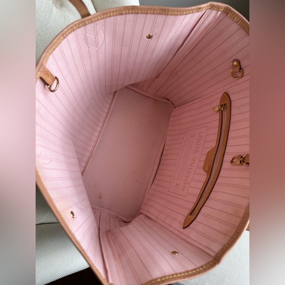 Louis Vuitton Neverfull MM - Damier Azur - Rose Ballerine - Picture 5 of 10